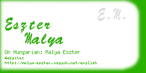 eszter malya business card